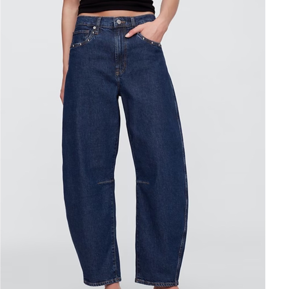 Gap Studded High Rise Barrel Jeans - Picture 2 of 9